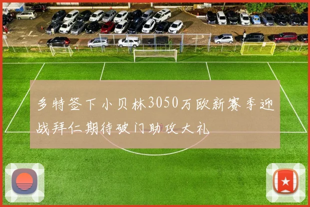 多特签下小贝林3050万欧新赛季迎战拜仁期待破门助攻大礼